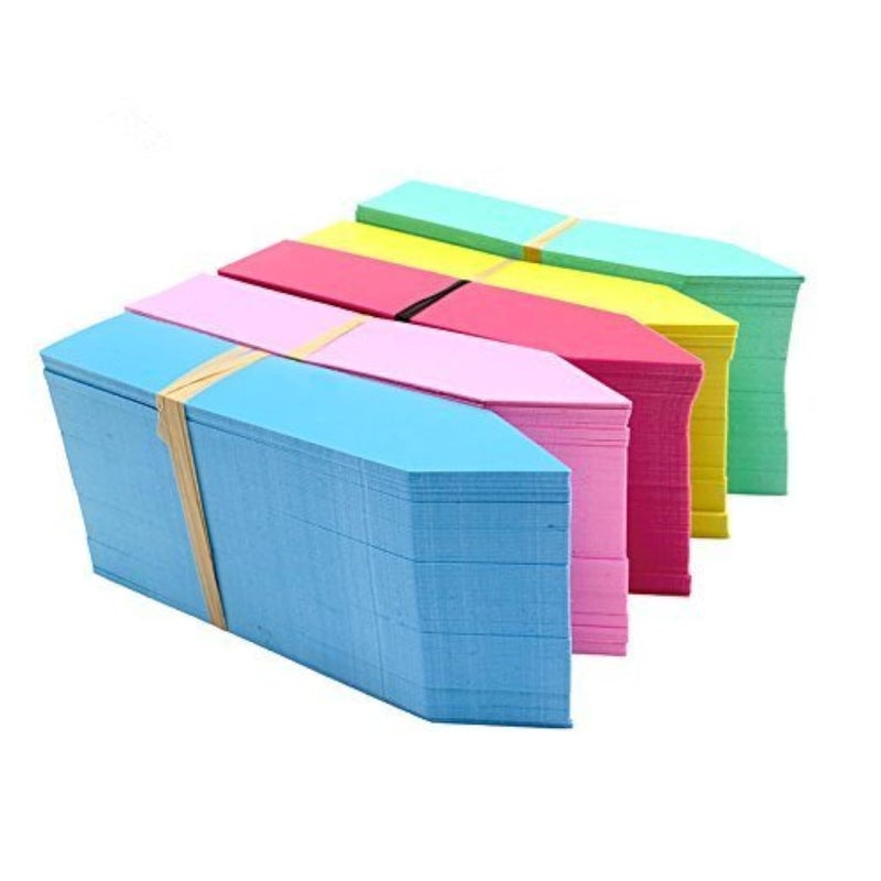 KINGLAKE 500 Pcs 5 Colors 2X10CM Plastic Waterproof Garden Plant Tags Nursery Garden Labels Markers Plant Stakes,Box of 500 - Image 1